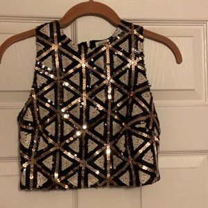 Sequin Crop Top